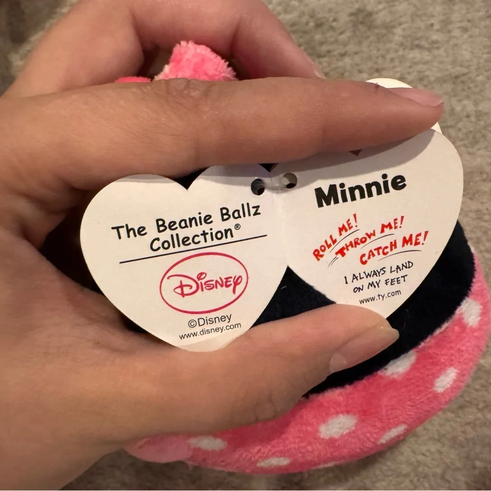 Collectible Beanie Ballz Disney Minnie Mouse Pink & Winnie the Pooh Plush